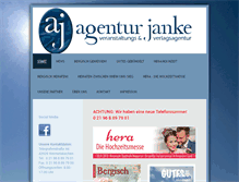 Tablet Screenshot of agentur-janke.de